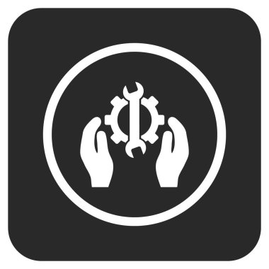 Vektör simge Onarım Servisi düz kare