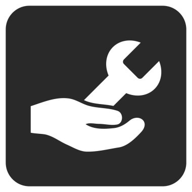 Vektör simge Onarım Servisi düz kare