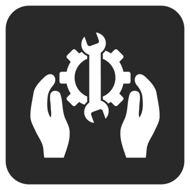 Vektör simge Onarım Servisi düz kare