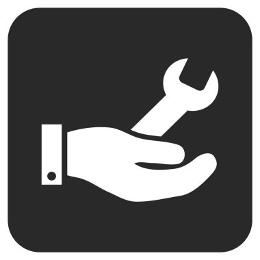 Vektör simge Onarım Servisi düz kare