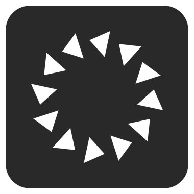 Saatin tersi yönde düz kare vektör simge döndürmek