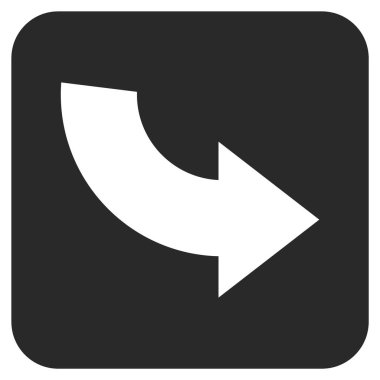 Saatin tersi yönde düz kare vektör simge döndürmek