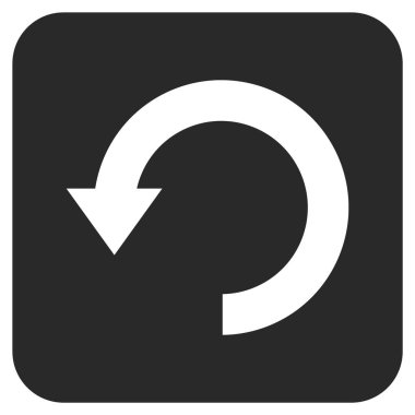 Düz kare vektör simgesi Döndür