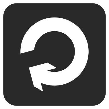 Düz kare vektör simge döndürmek