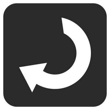 Düz kare vektör simge döndürmek