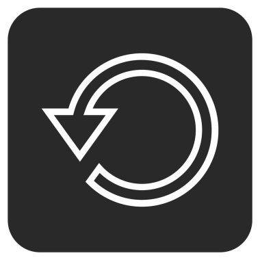 Düz kare vektör simge döndürmek