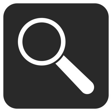 Arama aracı düz kare vektör simgesi