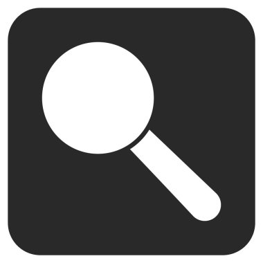 Arama aracı düz kare vektör simgesi