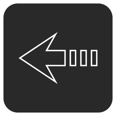 Vektör simge sol düz kare göndermek