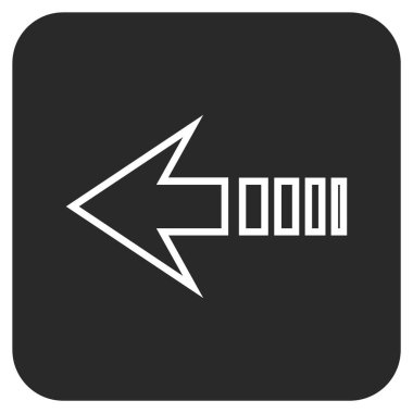 Vektör simge sol düz kare göndermek