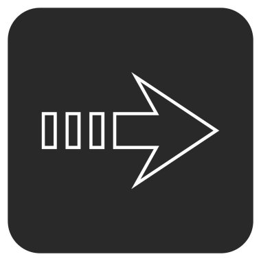 Vektör simgesi doğru düz kare göndermek