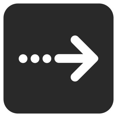 Vektör simgesi doğru düz kare göndermek