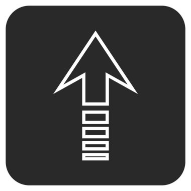 Düz kare vektör simge gönder