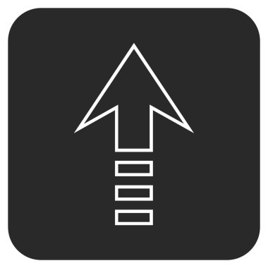 Düz kare vektör simge gönder