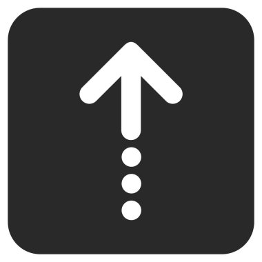 Düz kare vektör simge gönder