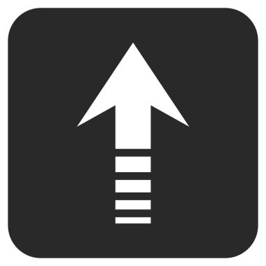 Düz kare vektör simge gönder