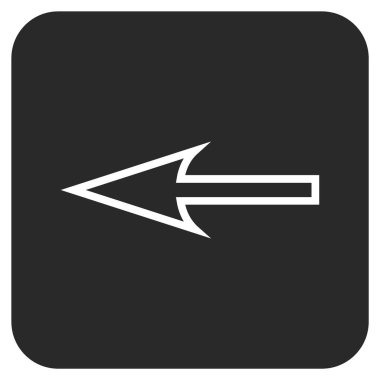 Keskin ok düz yaptı vektör simgesi kare