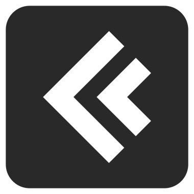 Sol düz kare vektör simge vardiya