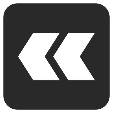 Sol düz kare vektör simge vardiya