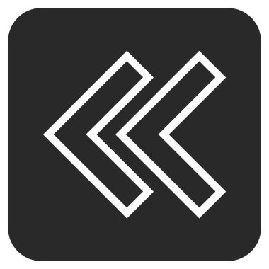 Sol düz kare vektör simge vardiya