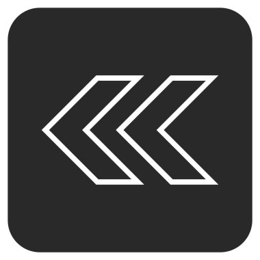 Sol düz kare vektör simge vardiya