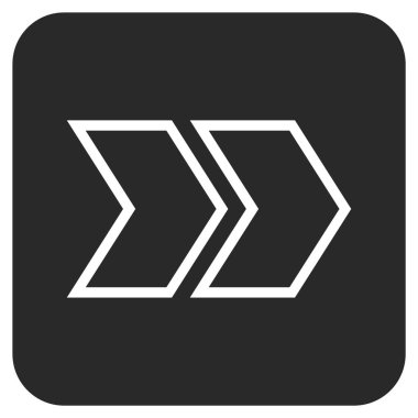 ÜST KRKT değil düz vektör simgesi kare