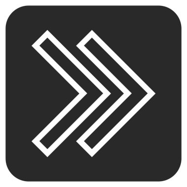 ÜST KRKT değil düz vektör simgesi kare