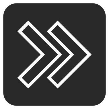 ÜST KRKT değil düz vektör simgesi kare