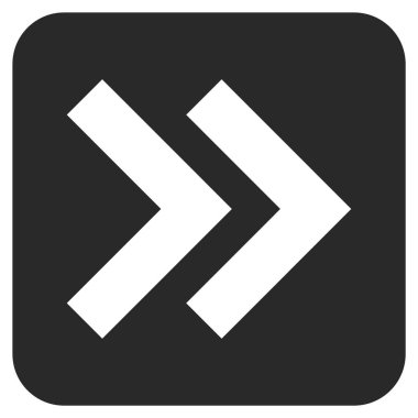 ÜST KRKT değil düz vektör simgesi kare