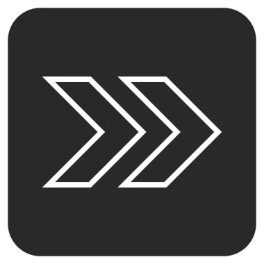 ÜST KRKT değil düz vektör simgesi kare