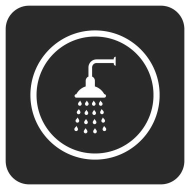 Duş düz kare vektör simgesi