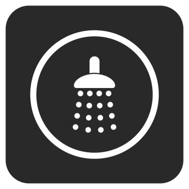 Duş düz kare vektör simgesi