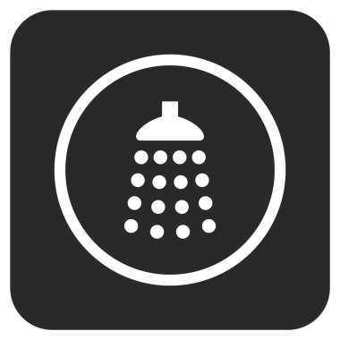 Duş düz kare vektör simgesi