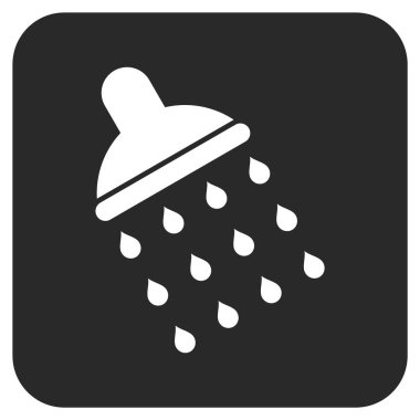 Duş düz kare vektör simgesi