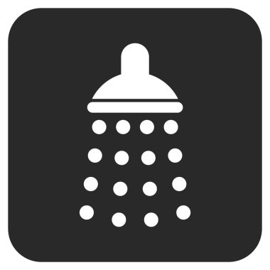 Duş düz kare vektör simgesi