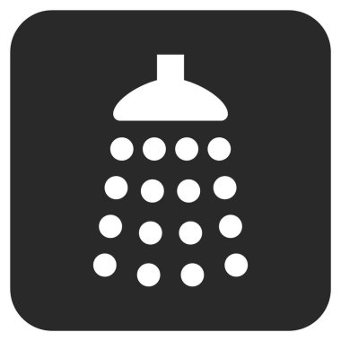 Duş düz kare vektör simgesi