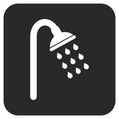 Duş düz kare vektör simgesi