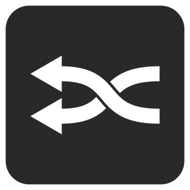 Shuffle oklar düz yaptı vektör simgesi kare