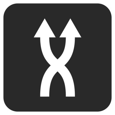 Düz kare vektör simge yukarı okları shuffle