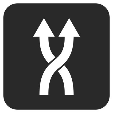 Düz kare vektör simge yukarı okları shuffle