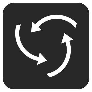 Oklar düz kare vektör simge girdap