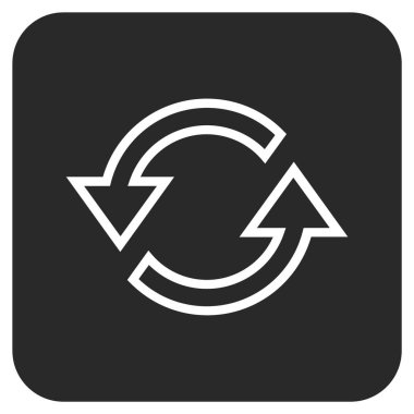 Eşitleme oklar düz kare vektör simgesi