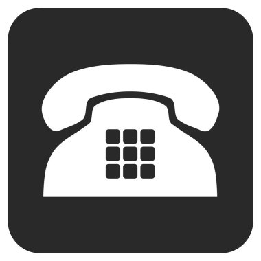 Sesi telefon düz kare vektör simgesi