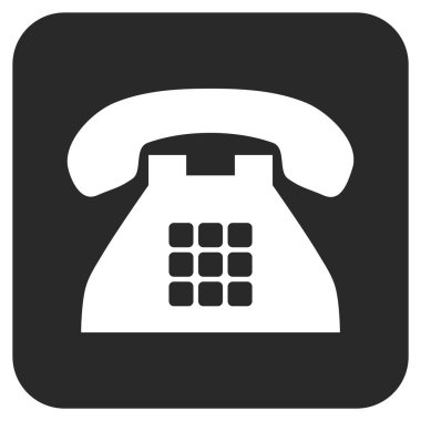 Sesi telefon düz kare vektör simgesi