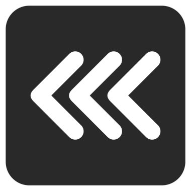 Üçlü ok ucu düz yaptı vektör simgesi kare