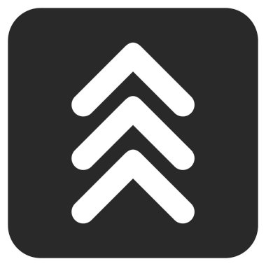 Vektör simge düz Yukarı Çift ok ucu kare