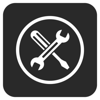 Düz kare vektör simge ayarlama