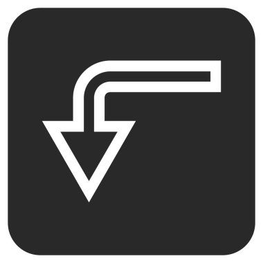 Düz kare vektör simge açmak