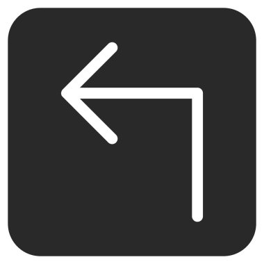 Sol düz kare vektör simge açmak