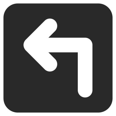 Sol düz kare vektör simge açmak